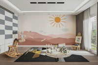 Storybook-style path and castle wall design

