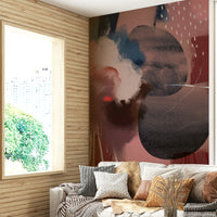 Earthy tone wall mural for interiors

