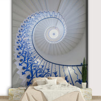 Mural with floating staircase illusion

