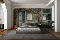 Rustic bike and coffee shop wall design

