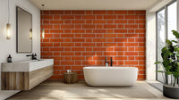Industrial-style brick wall mural