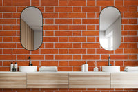 Brown brick wall mural for interiors
