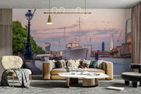London skyline wallpaper with river scene


