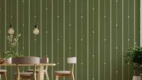 Elegant olive drab striped wallpaper for contemporary interiors

