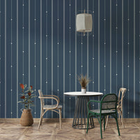 Smooth steel blue wallpaper with simple stripe pattern.