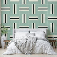 Stylish geometric pattern wallpaper for bedrooms

