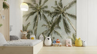 Lovely palm trees mural for a calm coastal room

