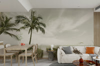 Vintage Alone at the beach mural for tranquil rooms.


