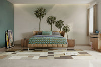 Vintage palm trees wall mural by the beach

