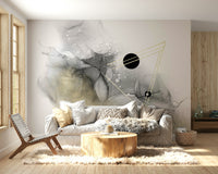 Futuristic space wall mural with a multi-galaxy effect

