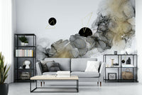 Bold cosmic flow wall mural for contemporary interiors.

