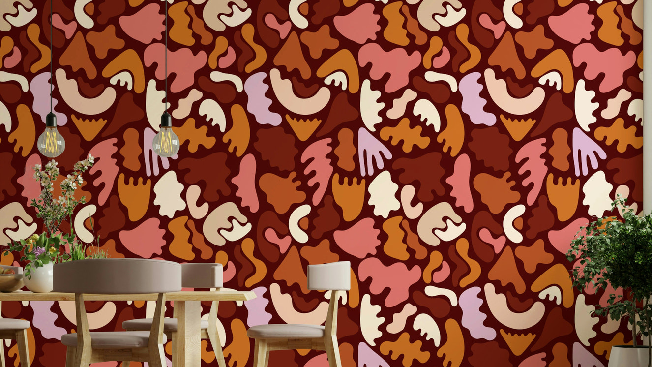 Sophisticated Terracotta Tides Wallpaper for walls.

