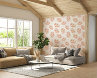 Textured tropical wallpaper with hand-painted look

