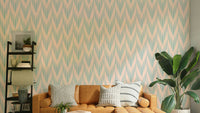 Winter-inspired damask mural
