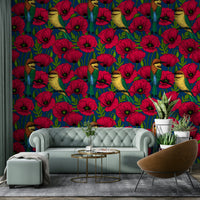 Floral and bird wall art
