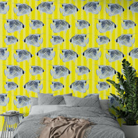 Aquaria wallpaper with ocean-inspired design and soft waves

