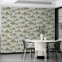 Calming fish pattern wallpaper for coastal home decor

