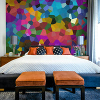 Fractured Spectrum wall mural with vibrant abstract design

