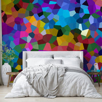 Artistic Fractured Spectrum mural for modern home interiors

