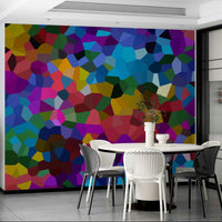 Vibrant spectrum of colors in Fractured Spectrum mural

