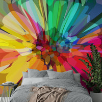 Colorful Chromatic Burst wallpaper for artistic home interiors


