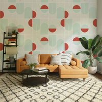 Minimalist geometric pattern in monochrome tones

