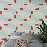 Muted tone wallpaper with sharp geometric layout

