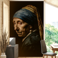 Fashionable space with modern classic portrait mural

