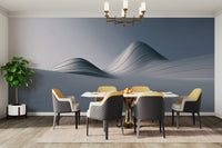Modern living room featuring Metal Dunes mural wall

