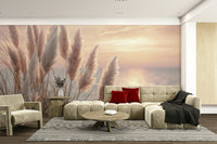 Ocean and horizon design on soothing wall mural

