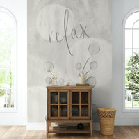 Relax mural combining Japanese softness and Nordic form

