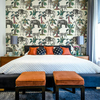 Modern interior featuring Silva Original forest motif

