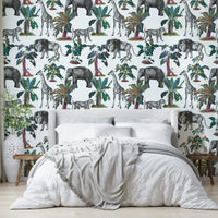 Serene bedroom styled with Silva Original Wallpaper

