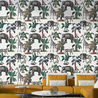 Elegant wall design with tree-inspired abstract patterns

