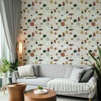 Vitruvio-inspired wallpaper with geometric structure

