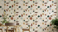 Sophisticated wallpaper with anatomy and design motifs

