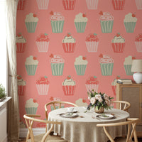 Fun cupcake wallpaper with rotating carousel layout

