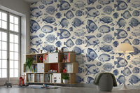 School of Uncanny Fish wallpaper for creative room designs

