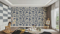 School of Uncanny Fish - Delft Blue wallpaper for bold decor

