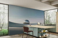 Nature-inspired Silent Sands mural for minimalist decor

