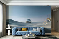Soft, neutral Silent Sands mural for serene home decor

