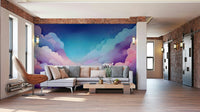 Cotton Candy Skies mural for a soft, relaxing atmosphere

