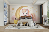 Gentle pony mural with night sky design

