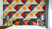 Mid Century Multicolor wallpaper for bold, retro decor

