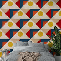 Playful Mid Century Multicolor wallpaper for bedrooms

