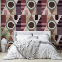 Textured geometric wallpaper for a chic, urban vibe

