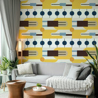 Contemporary Abstract Shapescape wallpaper for bedrooms

