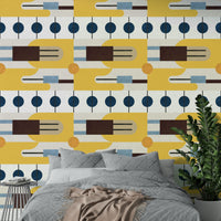 Abstract Shapescape wallpaper with unique shapes and patterns

