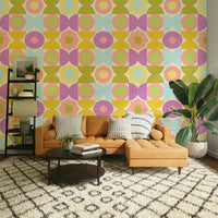 Bright and dynamic Kaleidoscope Kisses wallpaper for walls

