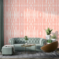 Elegant abstract wallpaper in coral

